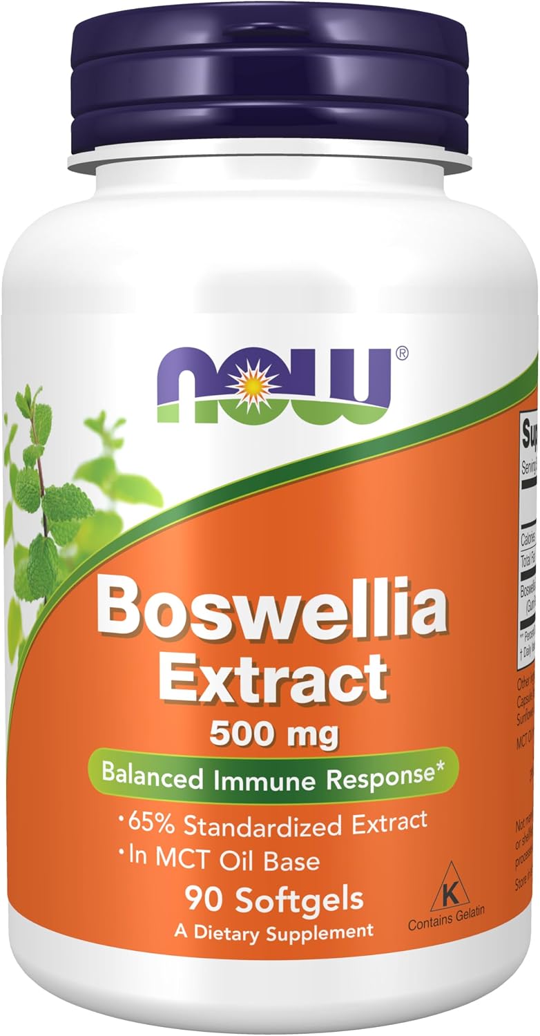 Extracto de Boswellia Serrata 500 mg en Aceite MCT - 90 Cápsulas Blandas - NOW Foods