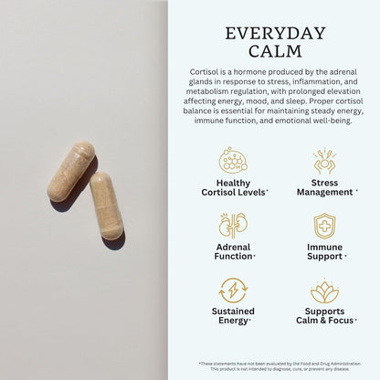 VTC VitaTradingCo. Cortisol Stress Complex | Mezcla de Hongos y Hierbas Adaptogénicas | con Relora y Ashwagandha Estudiados Clínicamente | Apoyo Adrenal y Anímico | 90 Cápsulas Veganas