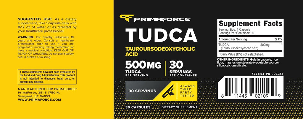 Primaforce TUDCA 500mg - 30 Cápsulas