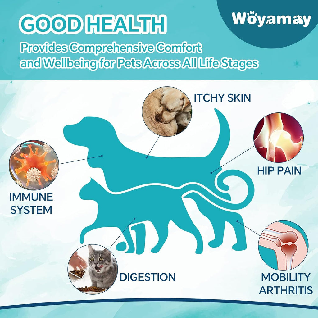 Woyamay Camling Oil - Aceite de Camling para Perros y Gatos (Pack de 4)