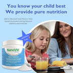 NanoVM Multivitamínico Infantil sin Alérgenos, 4-8 Años, Polvo sin Sabor, 275g