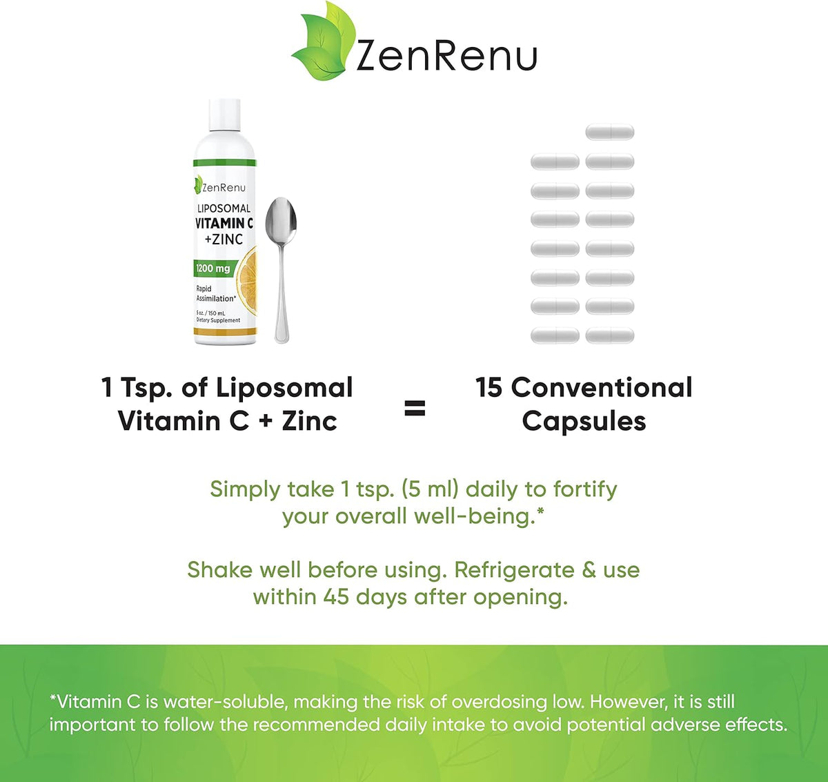 Zenrenu Bebida Liposomal de Vitamina C y Zinc (150 ml) – Image 6