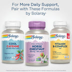 Solaray Extracto de Castaño de Indias 400 mg - Estandarizado a 72 mg de Escina - con Rusco - Complemento Alimenticio Vegano - 120 Cápsulas
