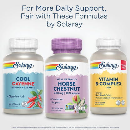 Solaray Extracto de Castaño de Indias 400 mg - Estandarizado a 72 mg de Escina - con Rusco - Complemento Alimenticio Vegano – Image 6