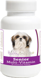 Healthy Breeds Shih Tzu Multivitamínico Senior para Perros - 60 Comprimidos Masticables