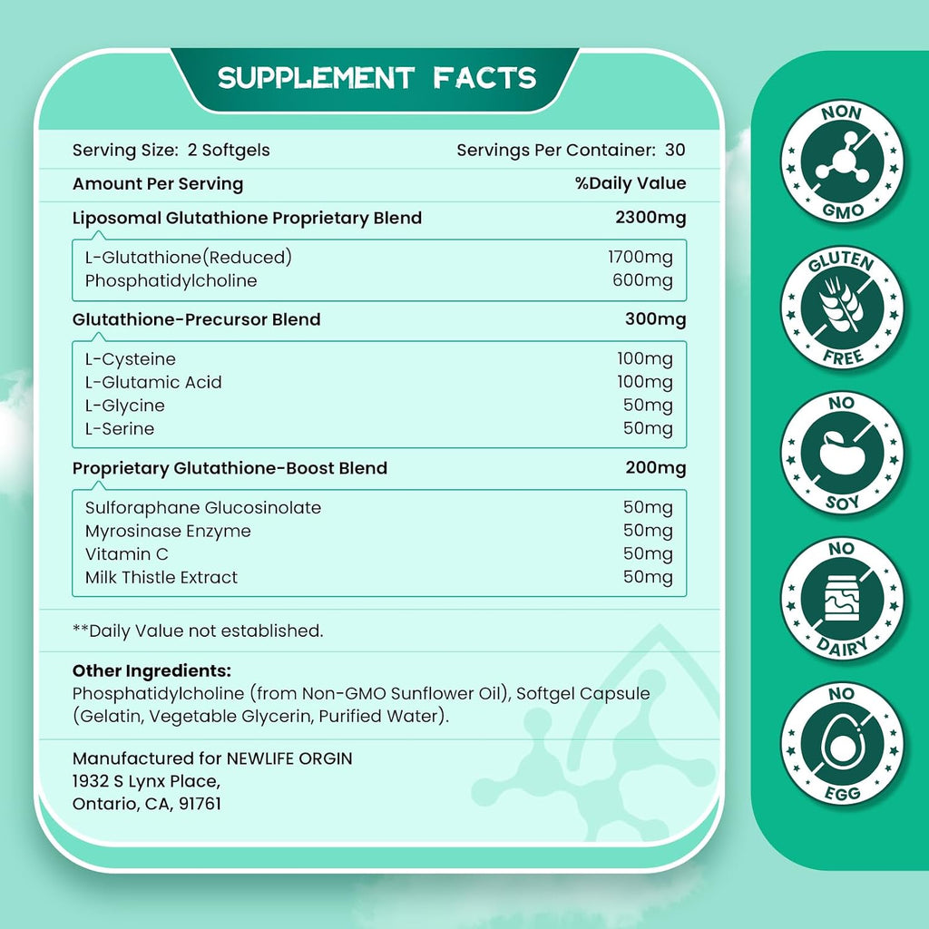 inGreens 2800 mg Glutatión Liposomal