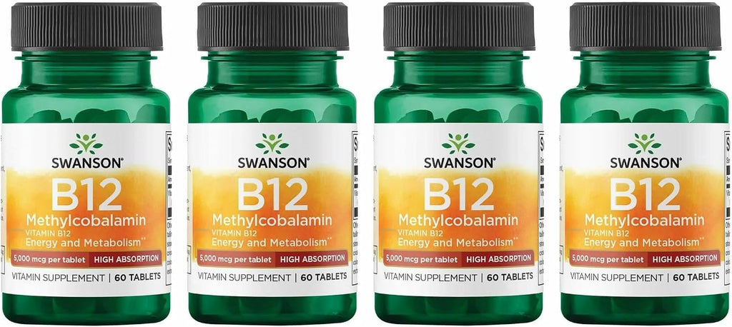 Swanson Vitamina B-12 Metilcobalamina Alta Absorción 5000 mcg 60 Comprimidos