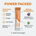 Go Wise Multivitamínico en Polvo - Bariátrico, Sin Pastillas, Vegano, Sabor Berry Natural