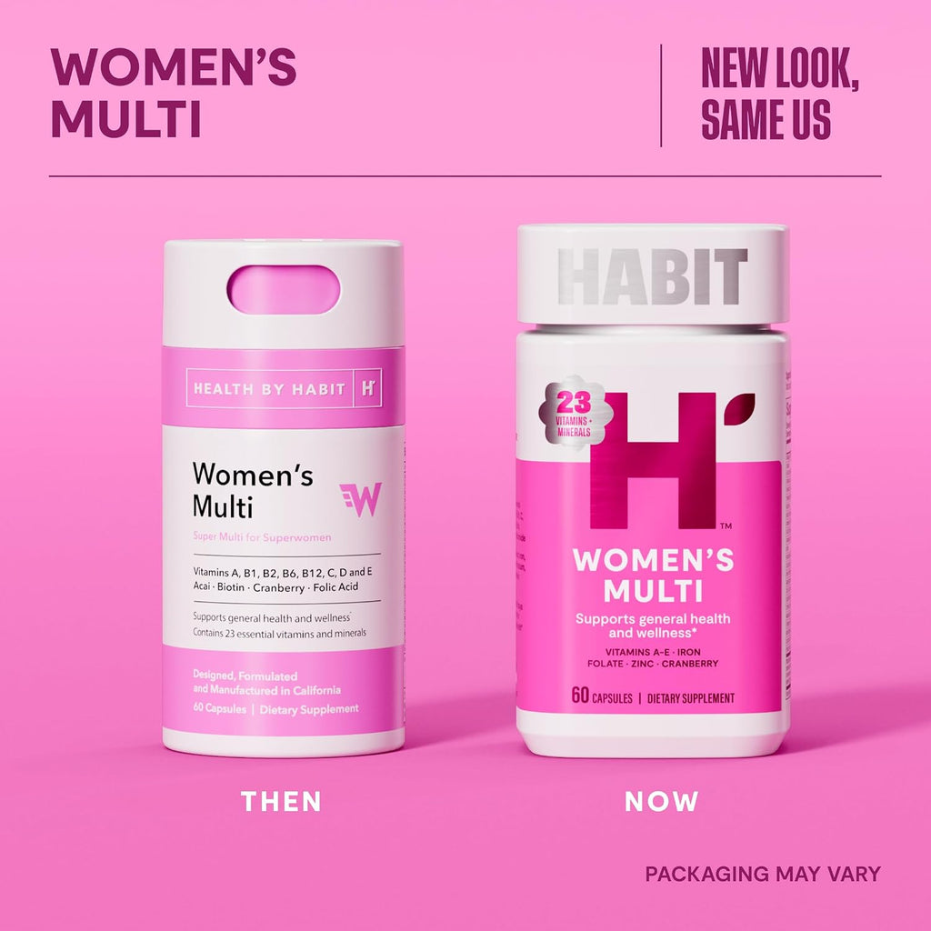 Habit Womens Multi Supplement (60 Cápsulas) - Multivitamínico para Mujeres con 23 Vitaminas y Minerales Esenciales