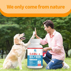 Same y Silybin para Perros - S-Adenosil-L-Metionina y Silibina, Suplemento Hepático para Perros Grandes, Apoyo para Hígado y Cerebro (Same+Silybin), Todos los Perros (Hasta 54 kg)