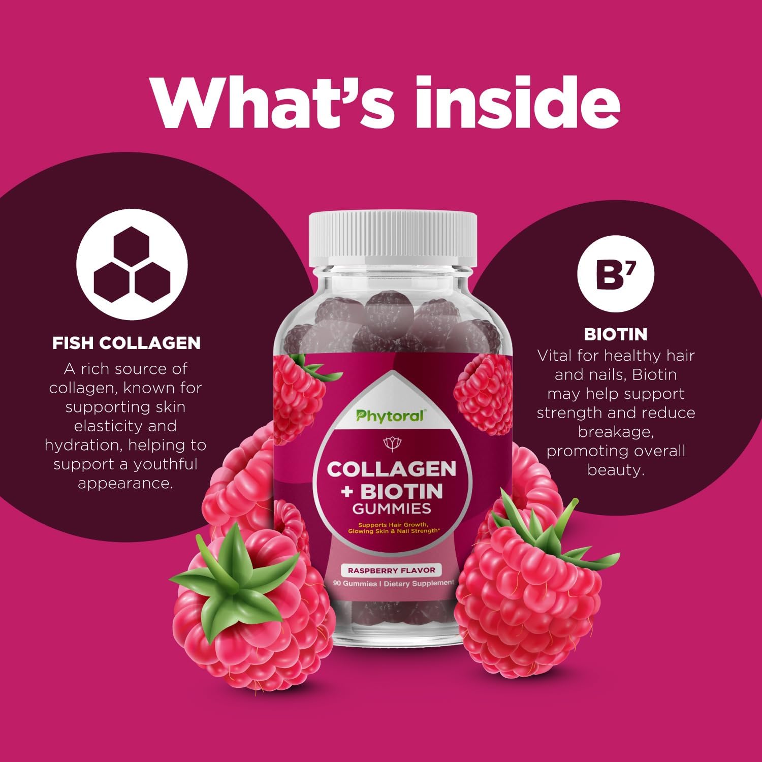 Gominolas de Colágeno Hidrolizado con Biotina para Mujer - Phytoral
