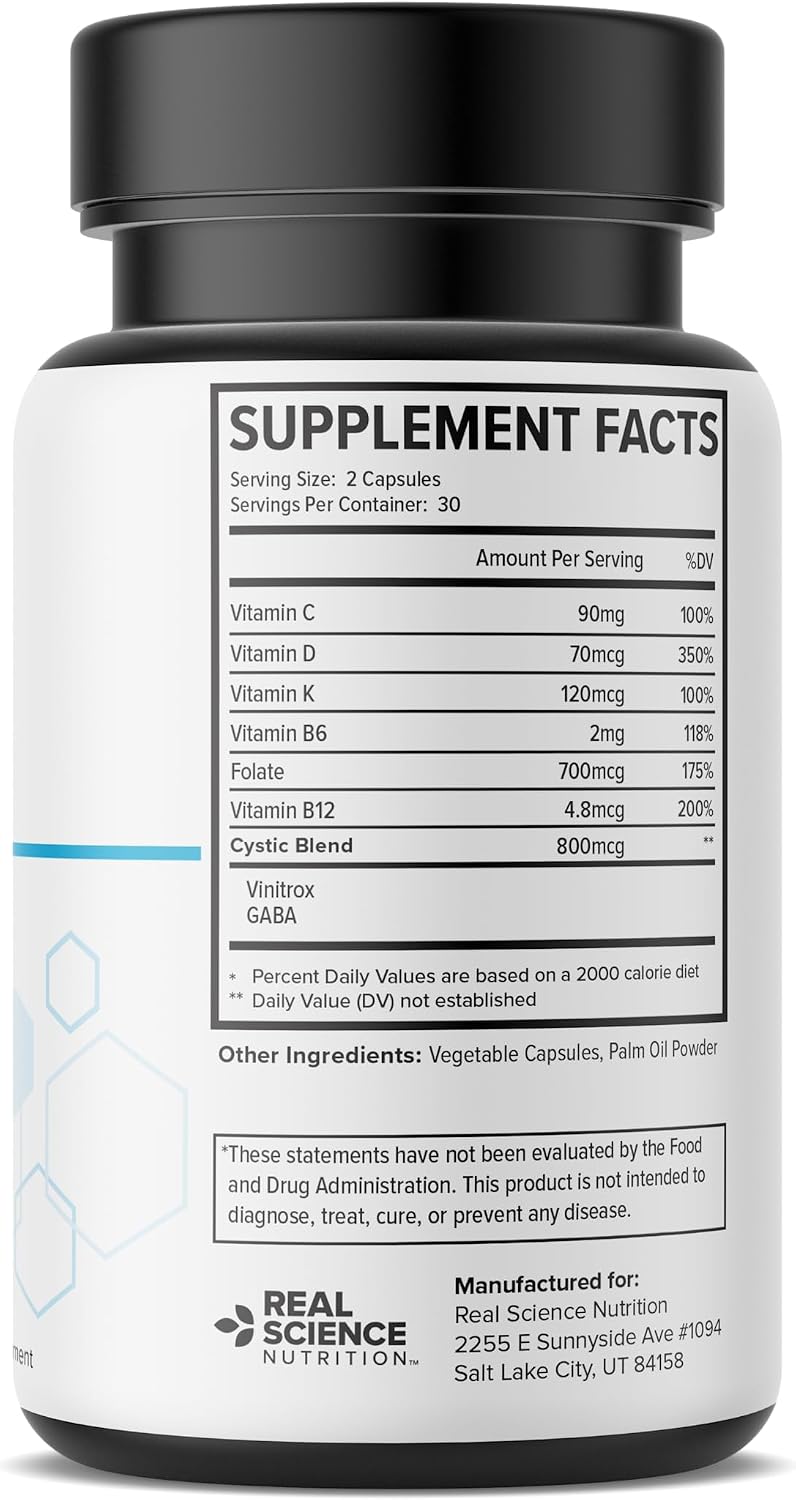 Real Science Cystic Miracle – Complemento para el Apoyo Respiratorio, 60 Cápsulas