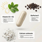 CRYSTAL PEAKS NUTRITION Suplemento para Venas y Arterias - Apoyo a la Circulación Sanguínea con Calcio, Vitaminas K2 y D3 - 60 Comprimidos