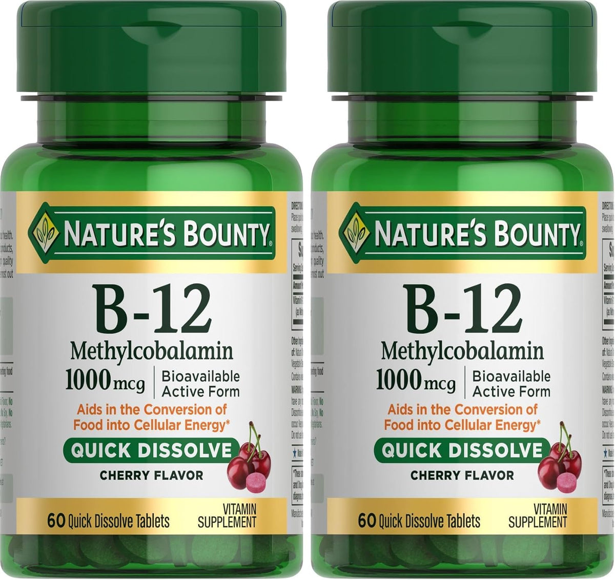 Nature's Bounty Vitamina B12 1000mcg – Personas mayores: Con la edad, la capacidad de absorber vitamina B12 de los – Image 7