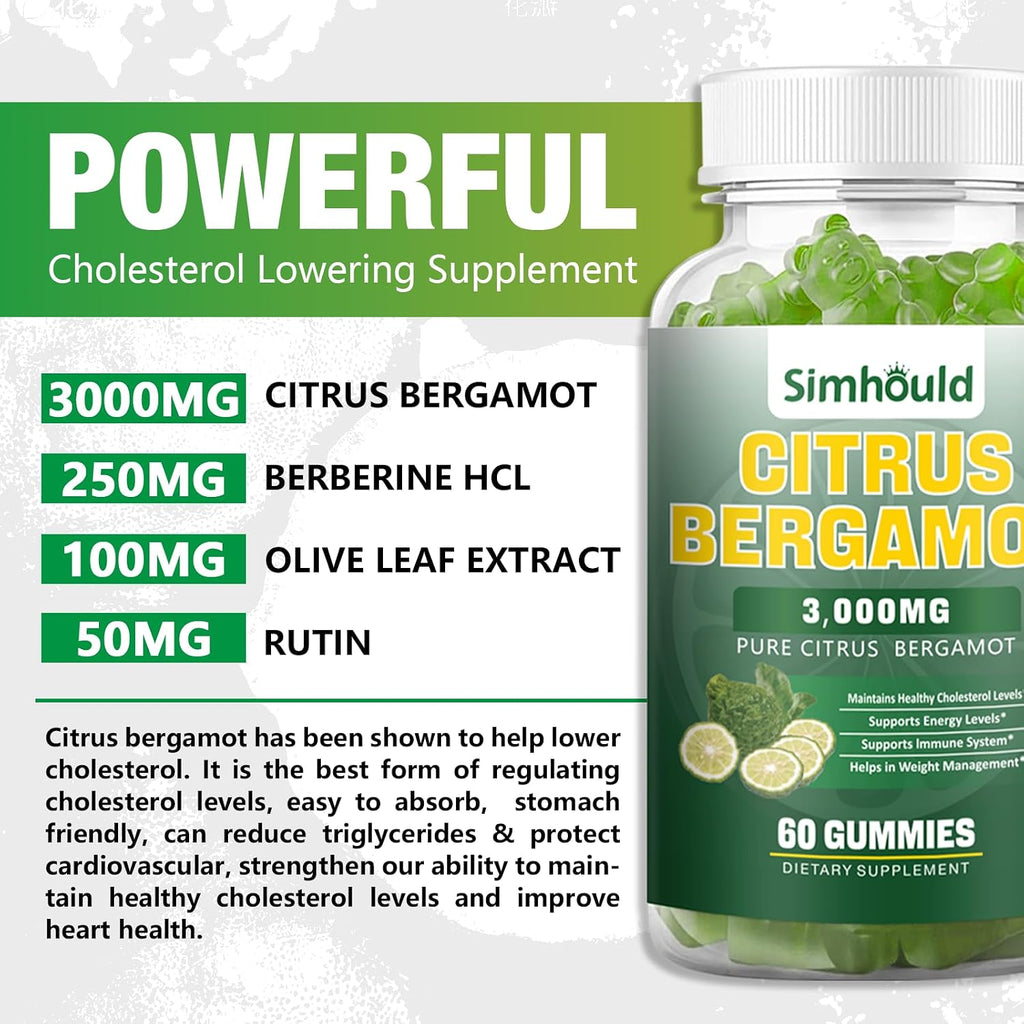 Citrus Bergamot Gummies 3000 mg - 60 Gominolas Veganas Sabor Lima