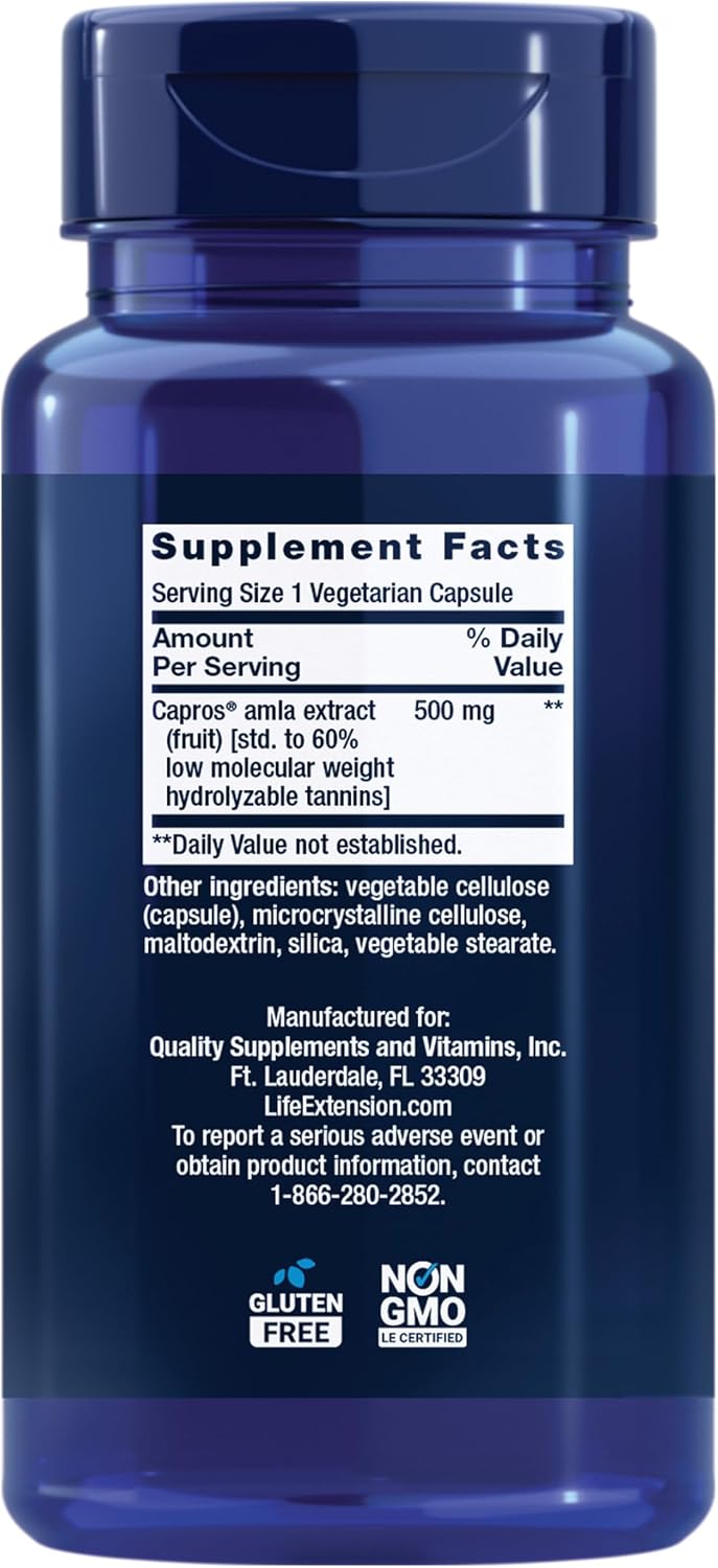 Life Extension Advanced Lipid Control - Amla Indian Gooseberry Extract - 60 Capsules