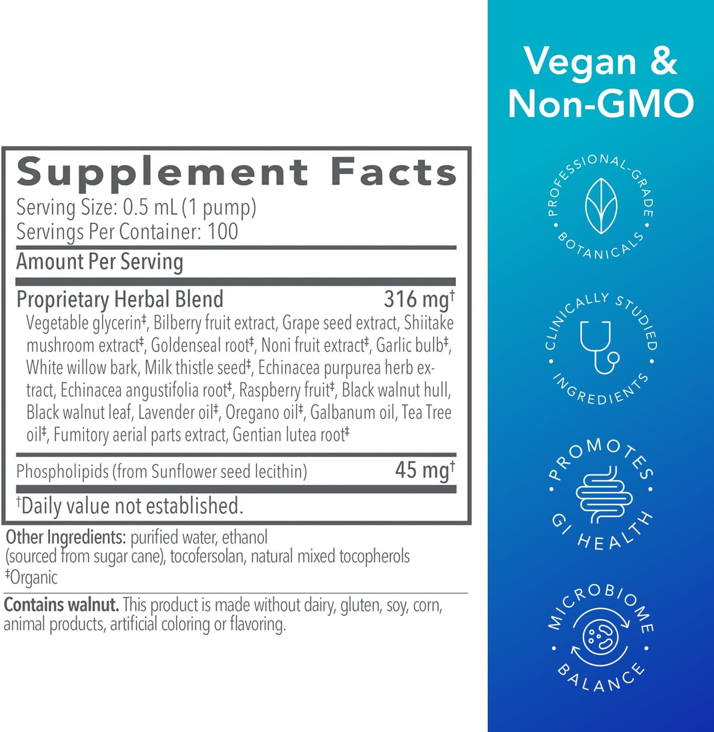 Biocidin LSF, Fórmula Liposomal para la Salud Intestinal y Defensa contra Biofilms (50 ml)