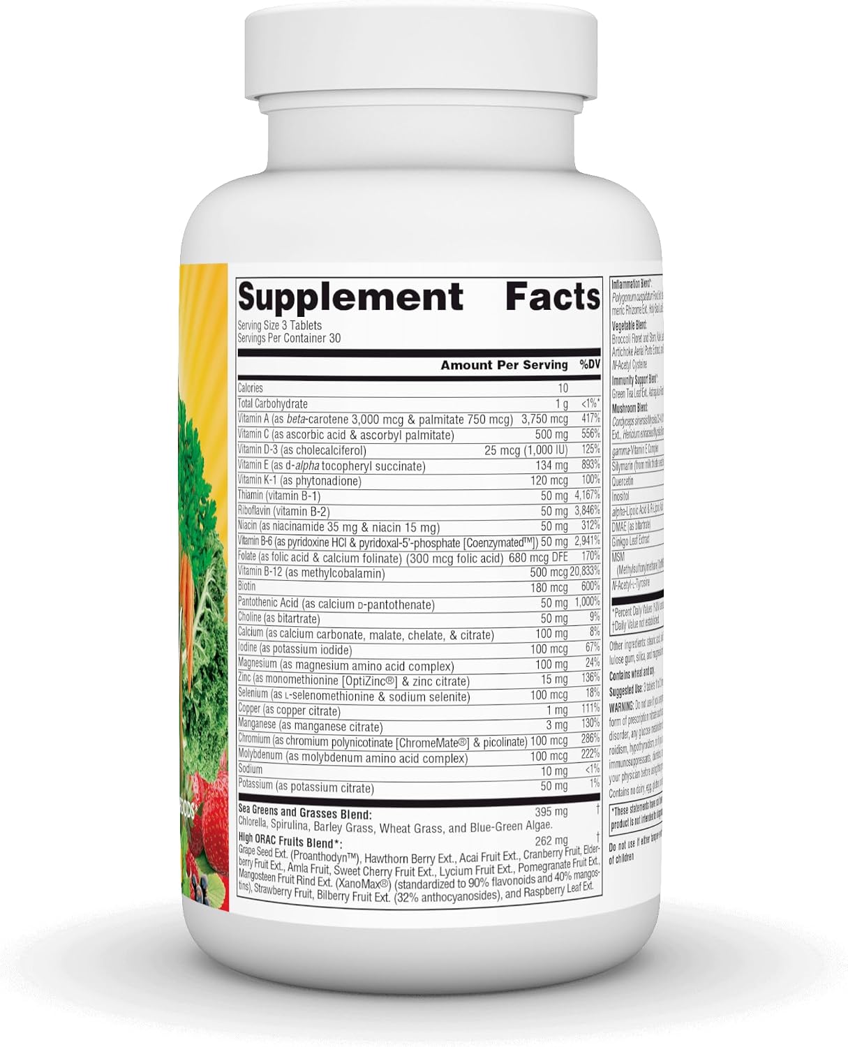Source Naturals Life Force Green Multiple, activador energético con superalimentos - 90 comprimidos