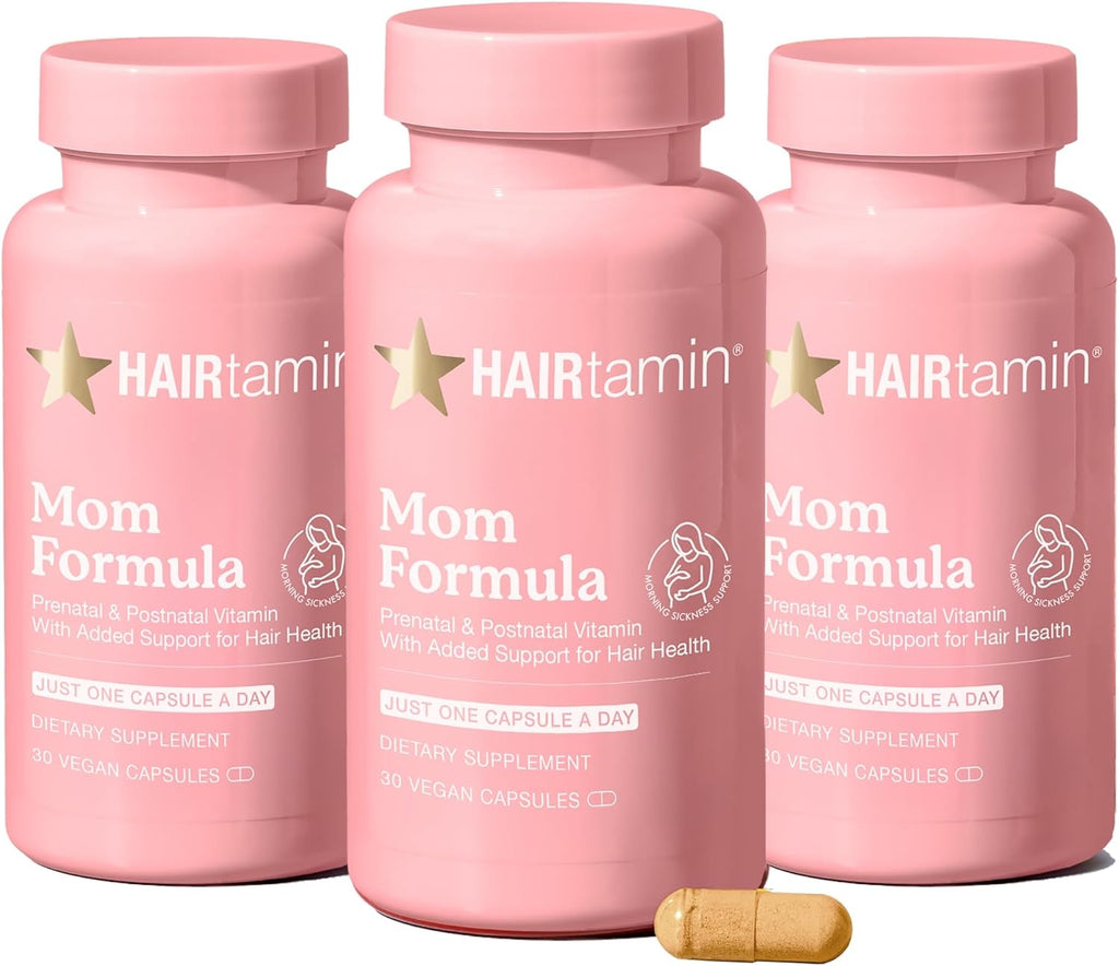 HAIRtamin MOM Complejo Prenatal y Postnatal Vegano - 30 Cápsulas