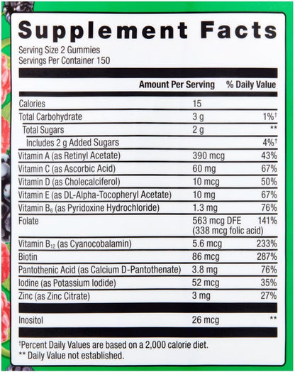 Equate Gominolas Multivitamínicas para la Salud General, Sabor Fruta Natural, 300 uds – Image 5