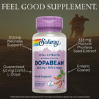Solaray Dopabean - Mucuna Pruriens 333 mg con L-Dopa - 60 Cápsulas