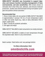 OMNi BiOTiC Balance - Probiótico para el Equilibrio Intestinal y Apoyo Inmunitario (28 Sobres)