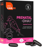 Zahler Prenatal +DHA 300 - Prenatal con Folato Metilado y DHA - 60 Cápsulas Blandas