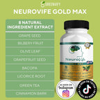 NeuroVife Gold Max Fórmula Nootrópica, Complejo para la Concentración y Claridad Cognitiva, 60 Cápsulas