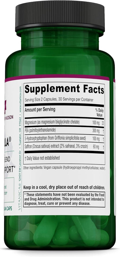 Vitanica FibroFormula - Suplemento para la – 5-HTP (5-hidroxitriptófano): Es un aminoácido precursor de la – Image 2