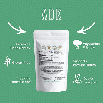 Smart for Life ADK Vitamins - Vitamina A, D3 – La vitamina D contribuye al mantenimiento de los huesos en – Image 3