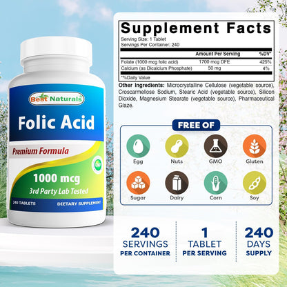 Ácido Fólico 1000 mcg (Vitamina B9) - 2 – La formación normal de las células sanguíneas. – Image 2