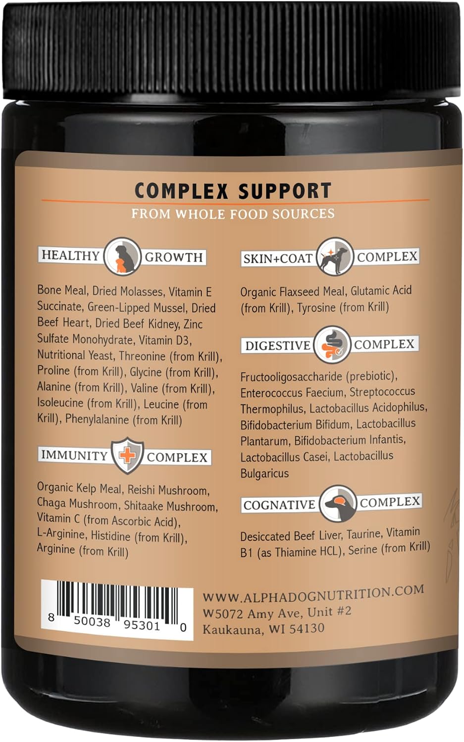Alpha Dog Nutrition OptiPup All-in-1 Puppy Multivitamin - 60 Servings