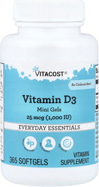 Vitacost Vitamina D3 (Colecalciferol) 2000 IU - 300 Cápsulas