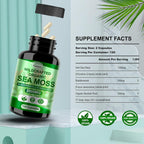 Cápsulas de Irish Sea Moss con Bladderwrack y Burdock Root - 120 Cápsulas (2 Envases) | Fleamart