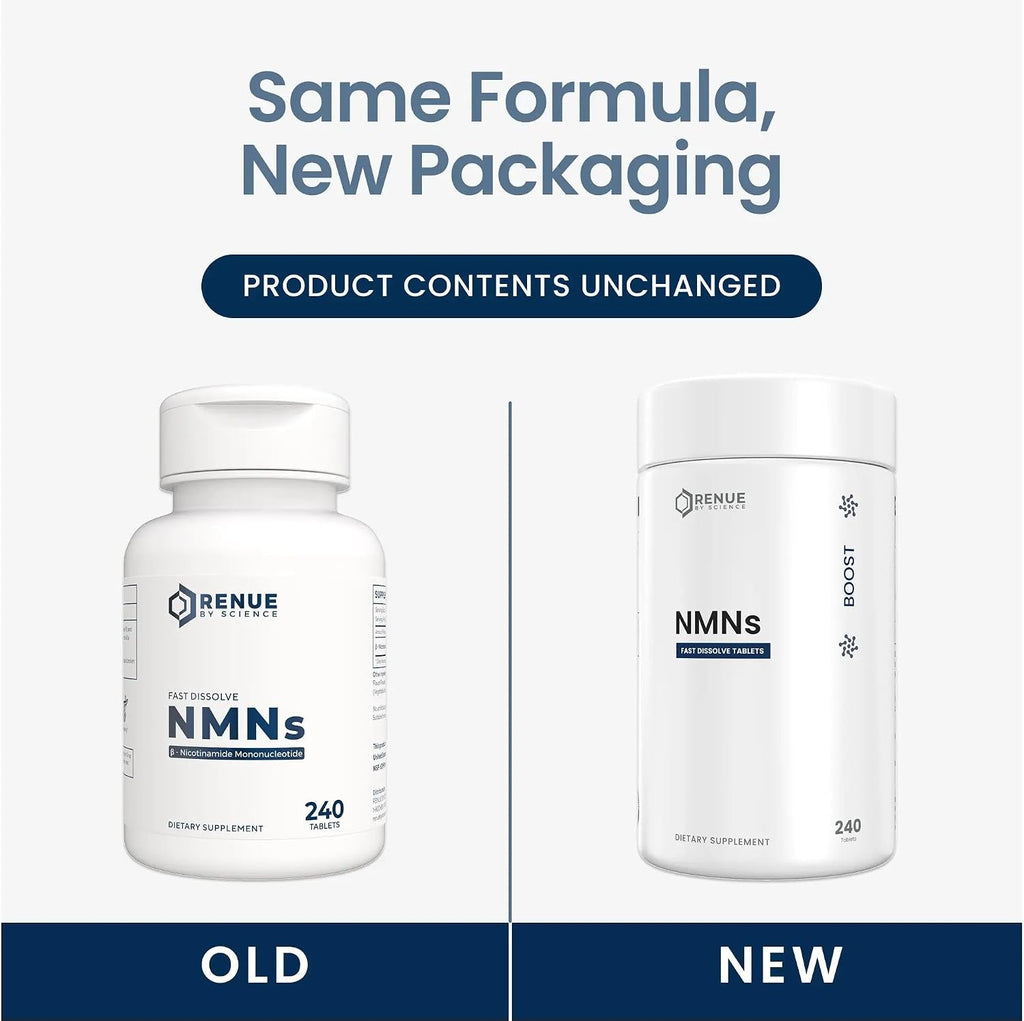 Renue By Science NMN 250mg Comprimidos Sublinguales - 240 Comprimidos Vegetarianos Sabor Limón