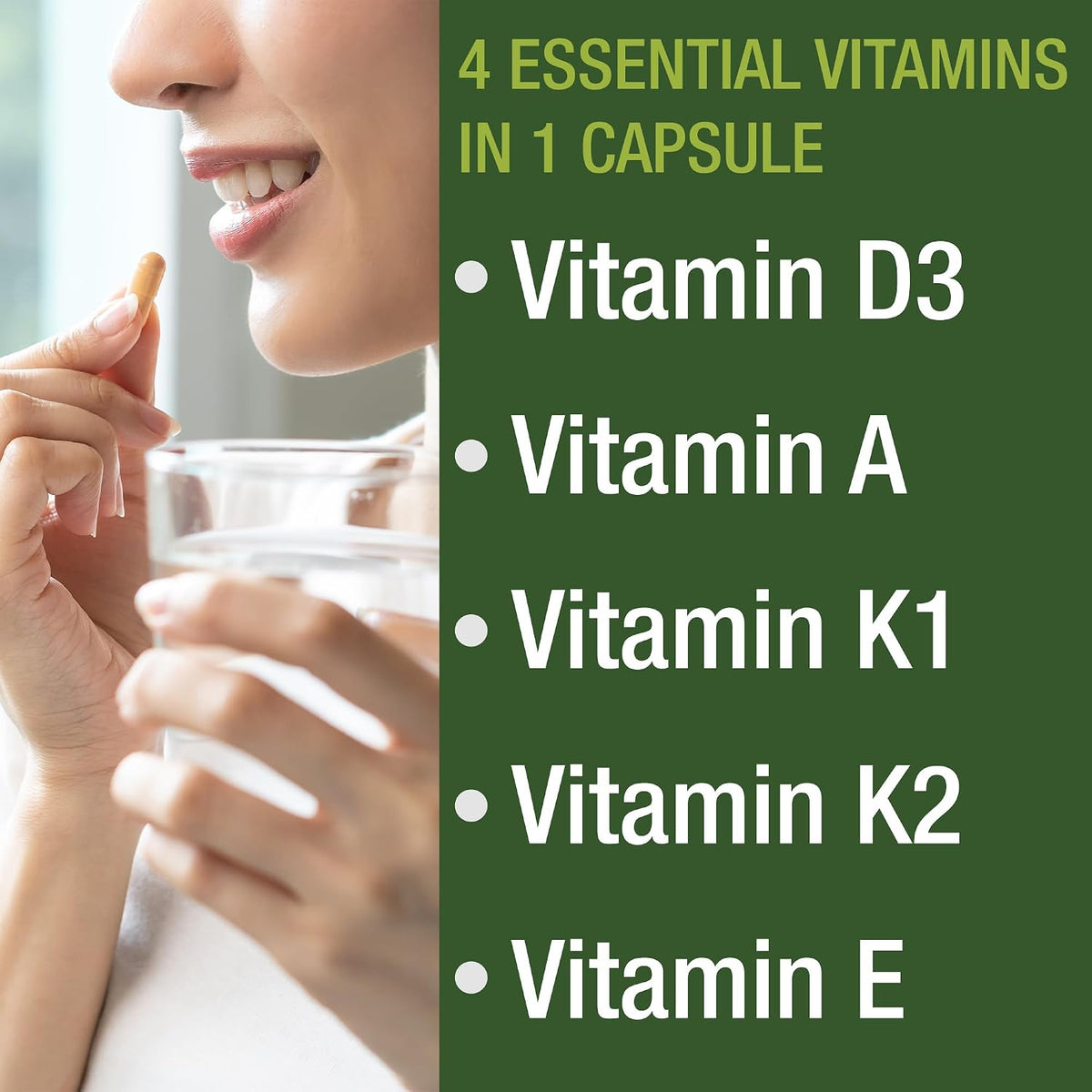 Peak Performance Vitaminas A, D3, E, K – – Vitamina E: contribuye a la protección de las células frente al daño – Image 3