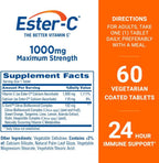 Ester-C Vitamina C, 1000 mg, 60 Comprimidos Recubiertos
