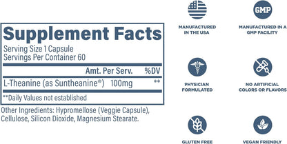 Revive MD Suntheanine L-Teanina - Suplemento para Hombres y Mujeres - 60 Cápsulas Veganas – Image 6