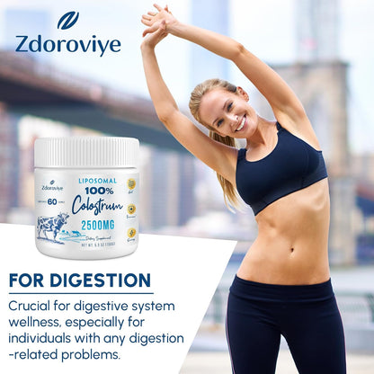 Zdoroviye Liposomal Bovine Colostrum Powder Supplement 2500 mg, 60 Servings – Image 5