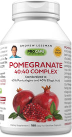 ANDREW LESSMAN Pomegranate 40-40 Complex 360 Capsules - High Potency Pomegranate Extract, Sugar-Free and Additive-Free
