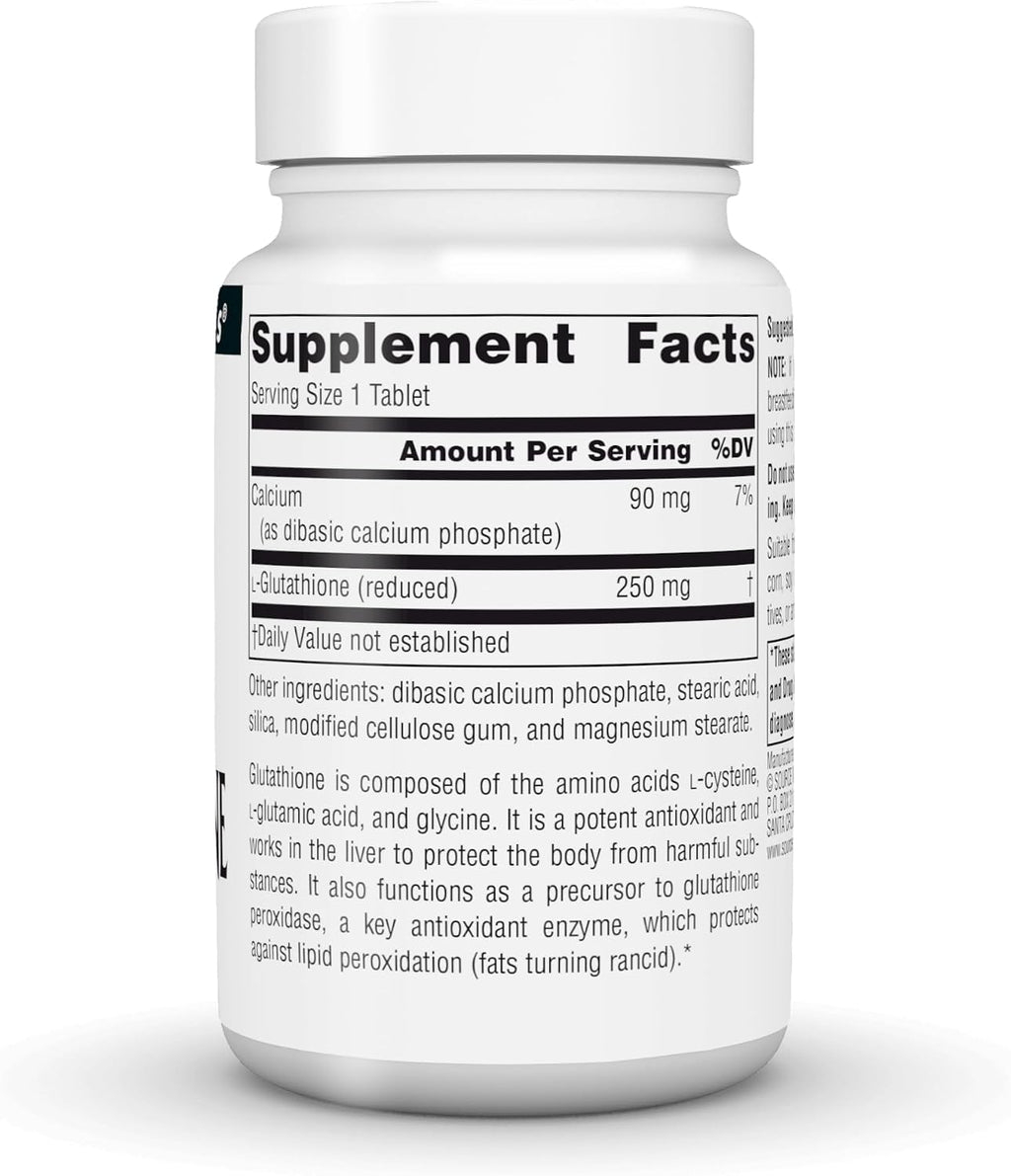 Source Naturals Glutatión Reducido 250 mg - 60 Comprimidos