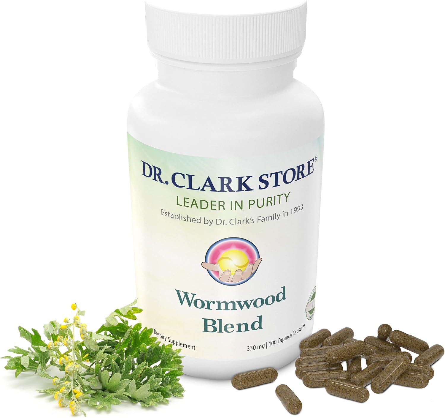Dr. Clark Store Mezcla Súper W de Ajenjo - Ajenjo y Cuasia 330 mg, 100 Cápsulas