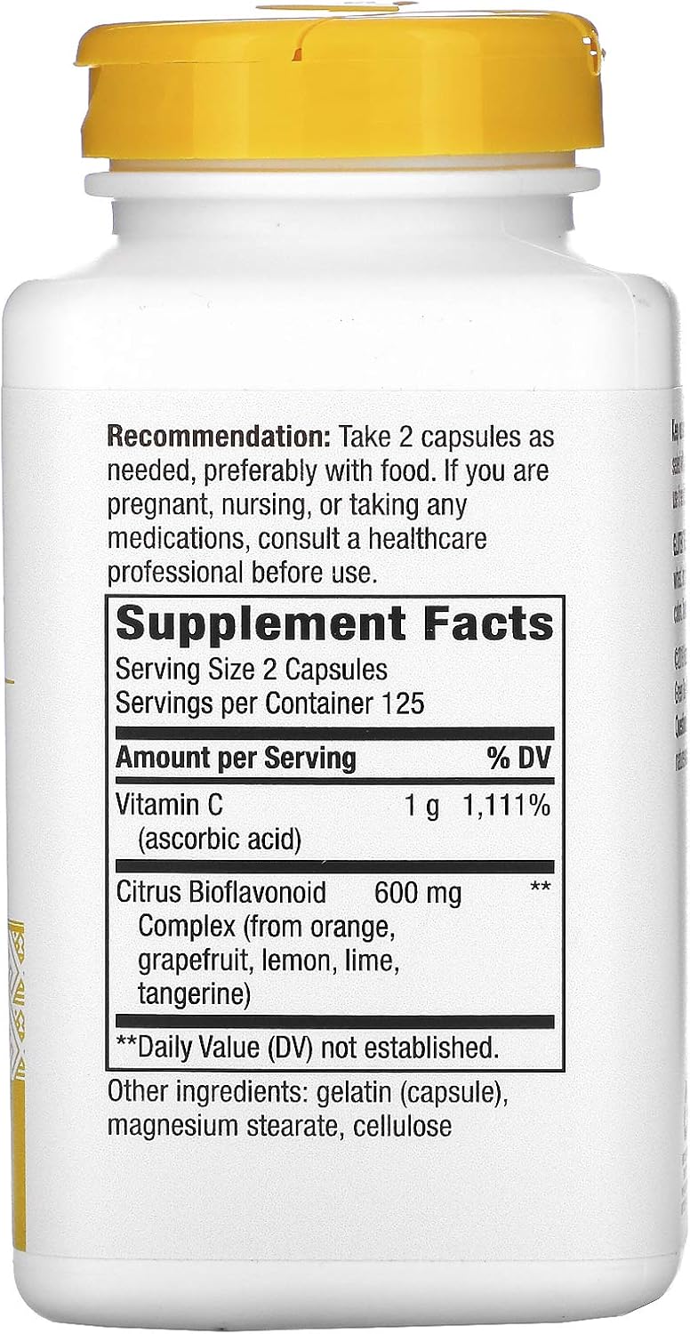 Nature's Way Vitamin C con Bioflavonoides, 1000 mg, 250 Cápsulas