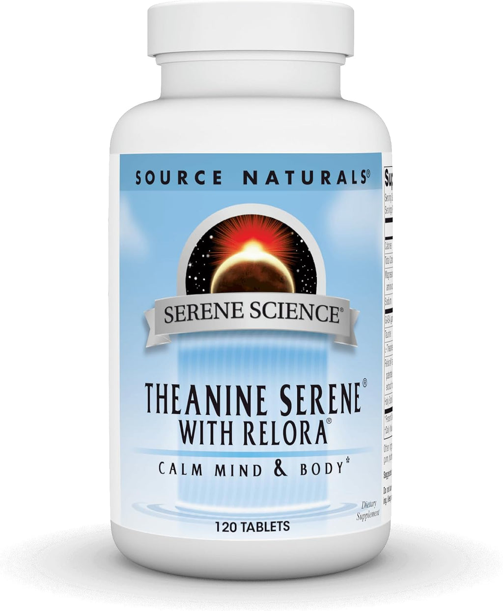 Source Naturals Theanine Serene con Relora, Calma Mente y Cuerpo - 120 Comprimidos