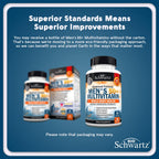 Multivitamínico Diario para Hombres Mayores de 50 Años - Con Zinc, Vitaminas A, B, C, D3, E - Apoyo para la Salud del Corazón y el Cerebro - 60 Cápsulas