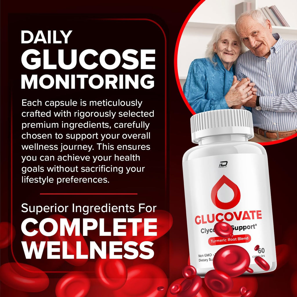 Glucovate Capsules, Suplemento Avanzado, Fórmula Natural para Mantener Niveles Saludables, 60 Cápsulas