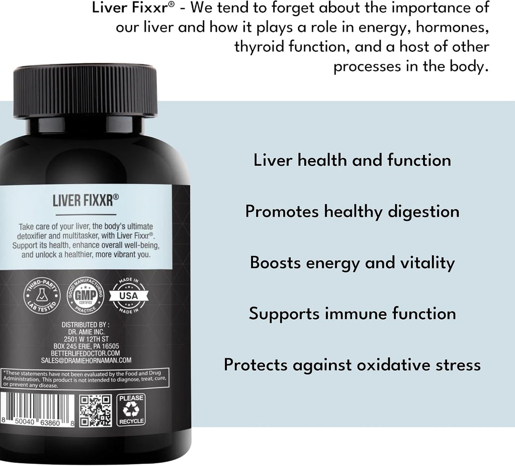 Liver Fixxr | Complemento para el hígado | Apoya digestión, inmunidad y energía | 60 cápsulas