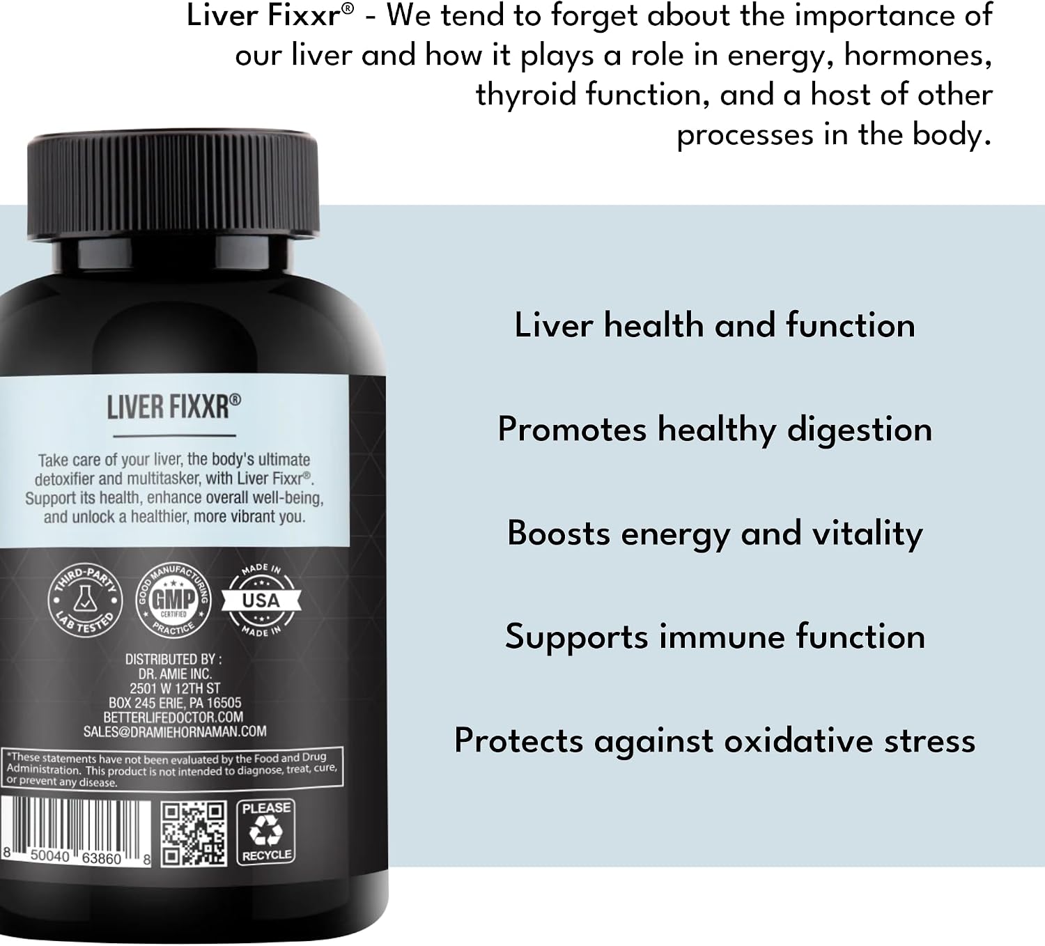 Liver Fixxr | Complemento para el hígado | Apoya digestión, inmunidad y energía | 60 cápsulas
