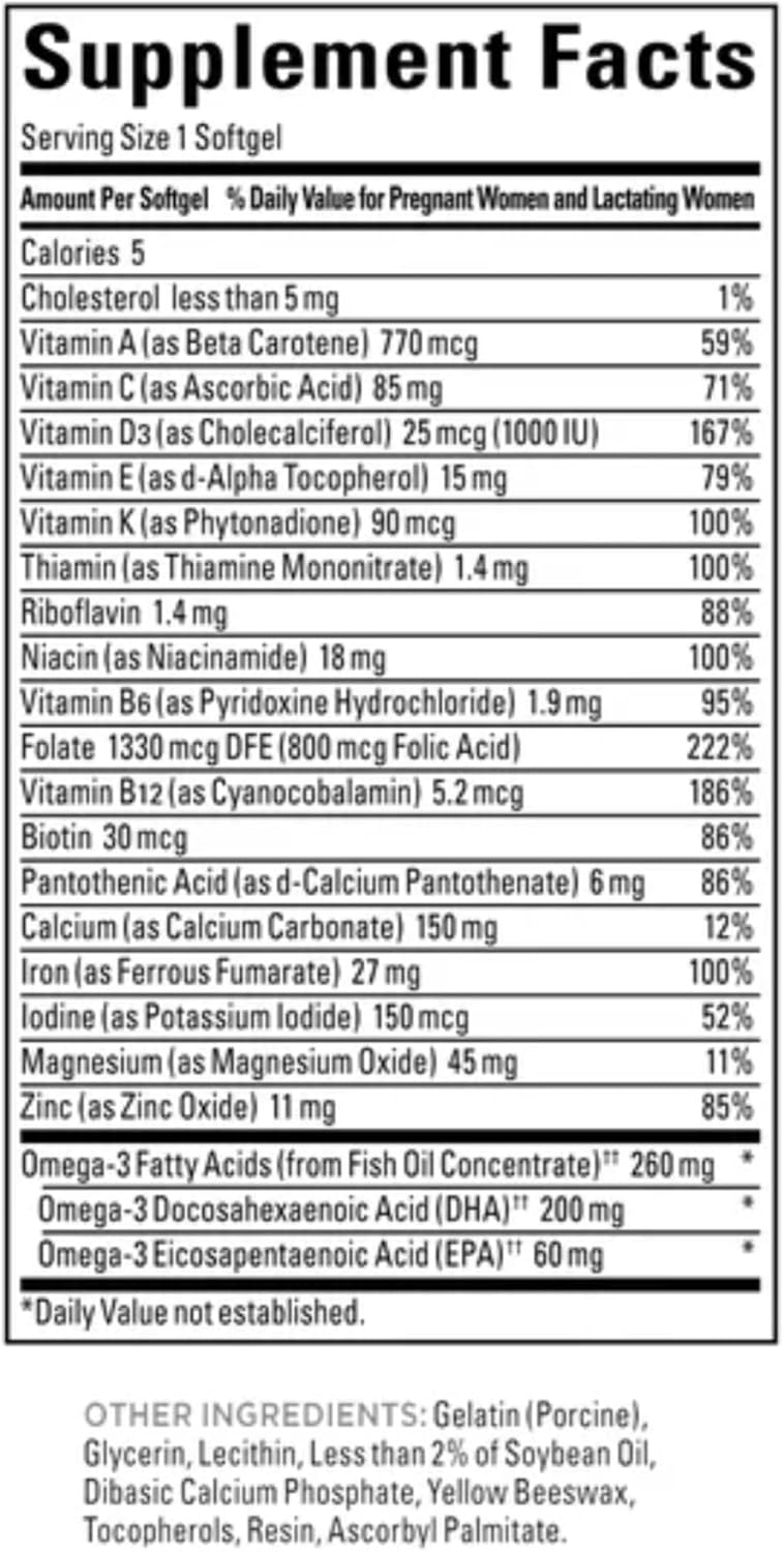 Nature Made Prenatal + DHA 200 mg, 150 Softgels