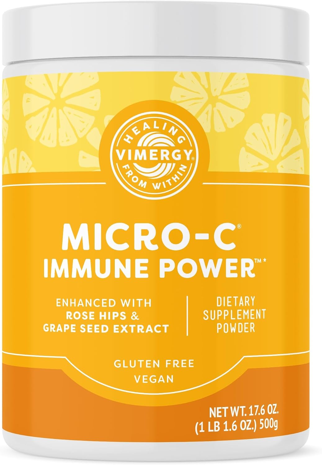 Vimergy Micro-C Immune Power - 35 2000mg Servings - Gentle Form - Antioxidant Phytonutrients - Immune & Nerve Support - Benefits Bone & Cartilage - Gluten-Free, Kosher, Vegan (125g)
